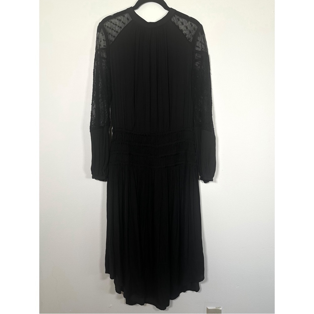 NWT Current Air x Anthropologie Black Mock Neck Lace Dark Academia Dress Medium - Picture 3 of 11